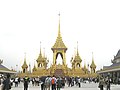 2017: Den kongelige krematorium ved Grand Palace i Bangkok.