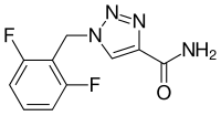 Structuur van rufinamide