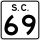 Indicatore dell'autostrada 69 della Carolina del Sud