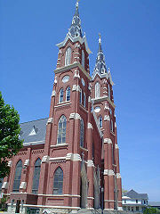 The Basilica of St. Francis Xavier in Dyersville. SFXBasilicaDyersvilleMay04.jpg