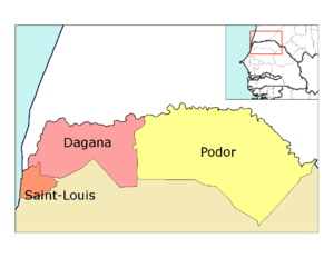 Департамент Сен-Луи на карте