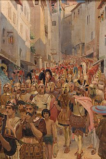 Citizen soldiers of Carthage on parade, as envisaged by Georges Rochegrosse Salammbo - defile des centurions.jpg