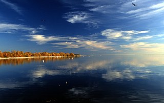 Salton Sea lake in California