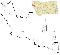 Location of Hot Springs, Montana