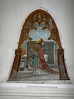 The image of King David on the ceiling of the choir loft SantaRosaChurchjf9536 14.JPG