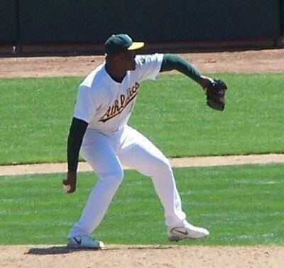 Casilla with the Athletics in 2007