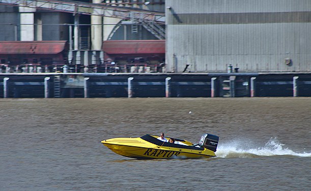 Speedboat at Brake, Germany.