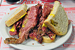 Montreal smoked meat sandwich