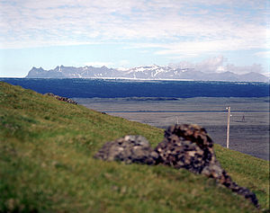 Skeiðarárjökul vom Lómagnúpur in Richtung Skaftafellsjökull