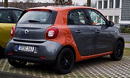 Smart Forfour 1.0 Edition 1 (W 453) - Heckansicht, 15. März 2015, Düsseldorf.jpg