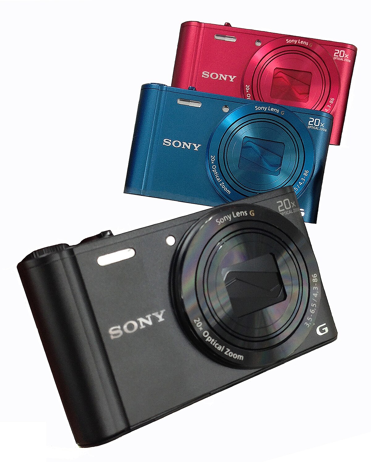 File:Sony Cyber-shot DSC-WX300 in verschillende kleuren, -23 Mar 
