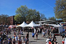 The south end of the market in 2012, in Waterfront Park South end of Saturday Market in Waterfront Park, 2012.jpg