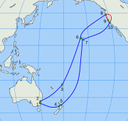 Route of the Southern Cross cable