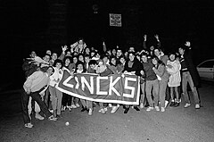 Spirit of Zincks Night outside Dunbar's in October 1987 Spirit of Zincks 1987.jpg