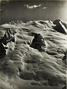 Marmolata glacier in year 1917