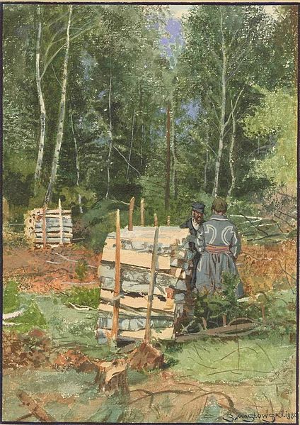 File:Stanisław Masłowski (1853-1926), Clearing in the forest, watercolor, gouache and Indian ink on paper, 1880.jpeg