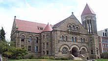 Stewart Hall is home to university administration and is one of the multiple campus buildings on the National Register of Historic Places. Stewart Hall.JPG