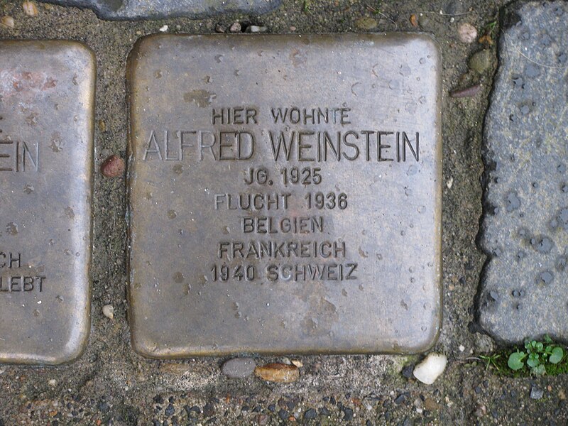 Datei:Stolperstein Alfred Weinstein, 1, Eppenbergstraße 7, Gensungen, Felsberg, Schwalm-Eder-Kreis.jpg