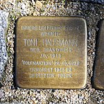 Stumbling stone for Toni Hausmann, Alter Steinweg 16, Zwickau.JPG