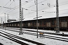 Ortsgüteranlage am westlichen Rand des Hauptbahnhofs