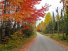 Imagen del pueblo de Stratton en otoño.