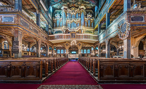 Interior of Peace Church in Świdnica, Poland