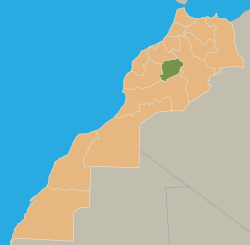 موقعیت منطقه در مراکش