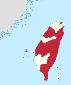 Provincia de Taiwán - Ubicación