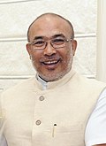 The Chief Minister of Manipur, Shri Biren Singh calling on the Vice President, Shri M. Venkaiah Naidu, in New Delhi on September 06, 2017 (cropped).jpg