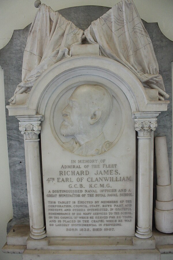 The memorial to Richard James Meade, Chapel of the Old Naval College, Greenwich