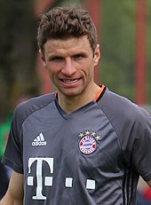 Müller at a training session in 2017