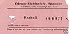 Cinema ticket from February 2, 1930 1/4 11 a.m.
