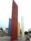 Torres de Satélite seen from the Anillo Periférico.