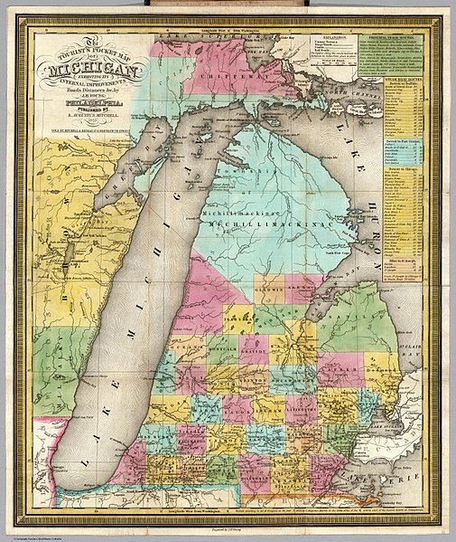 File:Tourist's Pocket Map Of Michigan (Samuel Augustus Mitchell, 1835).jpg