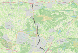 Tramlijn Tilburg - Waalwijk op de kaart