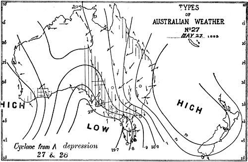 Australian weather chart No 27 May 27 1893