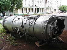 Teile des abgeschossenen U-2-Aufklärungsflugzeuges im Revolutionsmuseum in Havanna, Kuba