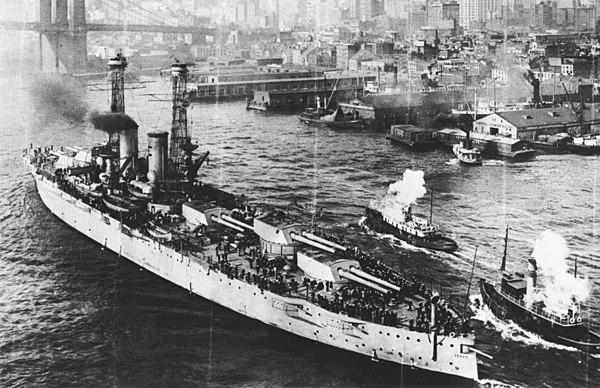 USS Texas of the New York class, which formed the basis for the initial Nevada design