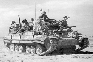 A British Valentine tank in North Africa