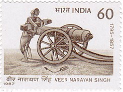 Veer Narayan Singh 1987 razítko India.jpg