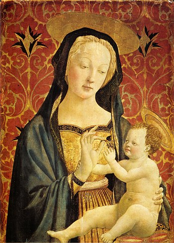 Veneziano-madonna ve çocuk - burgundy xmas.jpg