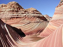 The Wave, Arizona: a sandstone formation in the Arizona Strip Verm wave.jpg