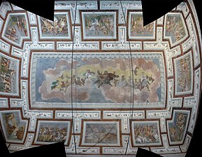 Decorations on the ceiling of the Emperors' Salon (frescos by Anselmo Canera and grotesques by Bernardino India)