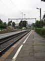 Voie direction Palézieux en gare de Moudon