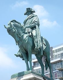 Statue of George Washington in Brooklyn Washington at Roebling n S 5th Billyburg jeh.JPG