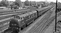 D836 Powerful in 1962 voor de Paddington-Bristol express bij West Ealing.