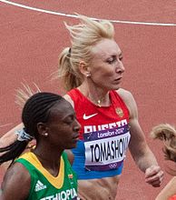 Europameisterin Tatjana Tomaschowa, 2003 und 2005 war sie Weltmeisterin, 2004 Olympiazweite, 2002 EM-Dritte