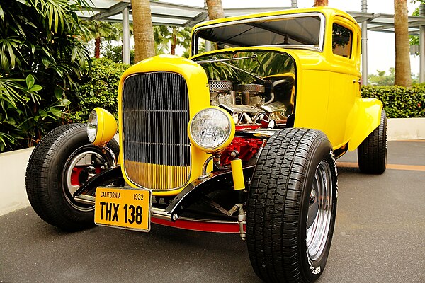 John Milner's deuce coupe replica at Universal Studios Singapore.