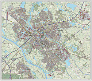 Dutch Topographic map of the city of Zwolle, September 2014