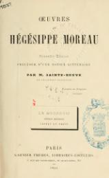 Œuvres de Hégésippe Moreau (Garnier, 1864).djvu